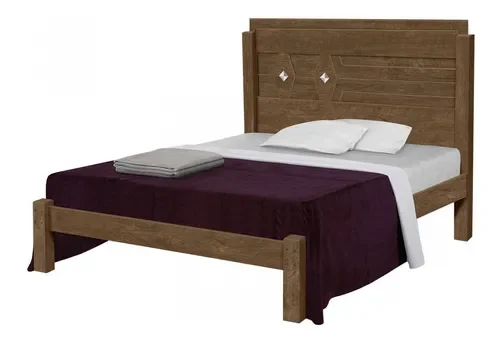 Cama Casal Extensível Livia 100% Mdf e Estrado 100% Madeira Carmolar Mocaccino - 3