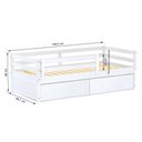 Ver imagem 4 de Cama Solteiro Dreams com Gavetas Grade de Proteção e Mini Escada/ Escorrega Madeira Maciça Branco