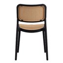 Ver imagem 5 de Kit 4 Cadeiras Empilhável Lia Bali Rivatti Polipropileno Preto Assento Encosto Simulando Rattan