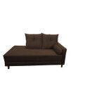 Ver imagem 1 de Divã Recamier Berlim 1,80 cm Lado Direito Suede Marrom