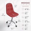 Ver imagem 3 de Cadeira para Escritório Estofada com Base Giratória Botonê
