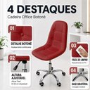 Ver imagem 6 de Cadeira para Escritório Estofada com Base Giratória Botonê