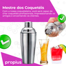 Coqueteleira Inox 750 Ml Drinks e Caipirinhas Doses Coqueteleiro Bartender Casa Tradicional - 5