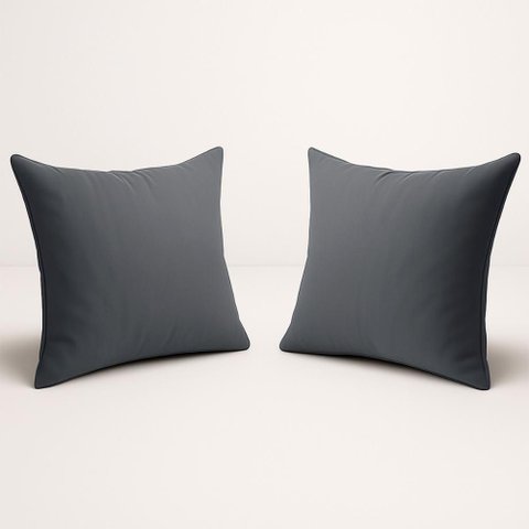 Kit 2 Almofada 42cm Decorativa Suede Fofinha Sofá e Cadeira Cor:cinza
