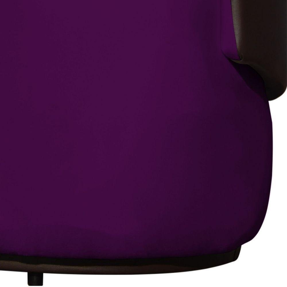 Namoradeira Poltrona 2 Lugares Bia Composê Veludo com Corino Cor:roxo - 5