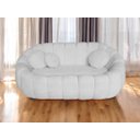 Ver imagem 3 de Kit Namoradeira Mais Poltrona e Puff Concha Fixo Boucle - Estopar