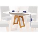 Ver imagem 3 de Conjunto: Mesa Sala Jantar Carol c/ Tampo Madeirado c/ Vidro 130cm + 4 Cadeiras Juliana Nature/Off