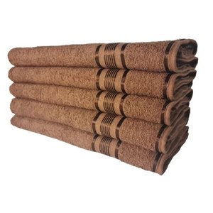 5 Toalhas Gigante 80x180 Egito Marrom