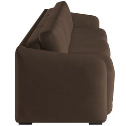 Sofá Cama para Sala de Estar 3 Lugares 306cm Montserrat K01 Veludo Marrom - Lyam Decor - 7