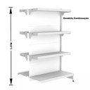 Ver imagem 3 de Gondola Centro 137 Fit Ate 2 Metros 1 Ponta Branco 20b Sp Etiqueta