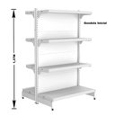 Ver imagem 2 de Gondola Centro 137 Fit Ate 2 Metros 1 Ponta Branco 20b Sp Etiqueta