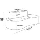 Ver imagem 3 de Sofá Curvo 3 Lugares Orgânico Loom Bouclê 1,80m Sala Balaqui