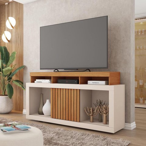 Bancada Rack para Tv até 55 Polegadas Marrom Frost Caemmun