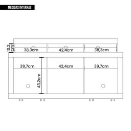 Bancada Rack para Tv até 55 Polegadas Marrom Frost Caemmun - 8