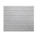 Ver imagem 1 de Placa Adesiva 3D Tijolo Branco 70cm x 70cm Plavidecor - Alto Relevo