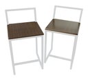 Ver imagem 4 de Mesa Prime 4 Cadeiras Quadrada BF Decor Prime Compacta Branco/Tabaco Linheiro