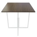 Ver imagem 3 de Mesa Prime 4 Cadeiras Quadrada BF Decor Prime Compacta Branco/Tabaco Linheiro