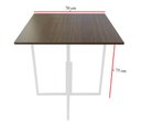 Ver imagem 6 de Mesa Prime 4 Cadeiras Quadrada BF Decor Prime Compacta Branco/Tabaco Linheiro