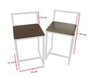 Ver imagem 5 de Mesa Prime 4 Cadeiras Quadrada BF Decor Prime Compacta Branco/Tabaco Linheiro