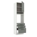 Ver imagem 5 de Torre Quente Armário de Cozinha 60 cm 1 Porta 3 Gavetas Branco/Cinza Agata Madesa