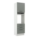 Ver imagem 1 de Torre Quente Armário de Cozinha 60 cm 1 Porta 3 Gavetas Branco/Cinza Agata Madesa