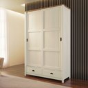 Ver imagem 1 de Guarda Roupa Madeira Maciça 133cm 2 Portas 2 Gavetas Leona F07- D'Rossi