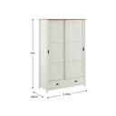 Ver imagem 3 de Guarda Roupa Madeira Maciça 133cm 2 Portas 2 Gavetas Leona F07- D'Rossi