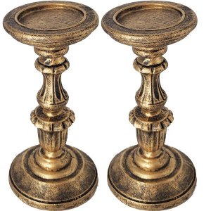 Par Castiçal para Vela ou Bola de Flores 22cm 22004