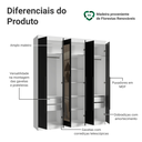 Ver imagem 6 de Guarda-Roupa Casal 6 Portas Batentes com Espelho Saturno Madesa