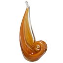 Ver imagem 1 de Escultura Objeto Decorativo Concha na cor Âmbar Vidro estilo Murano - 26x13x8cm