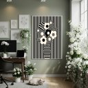 Ver imagem 1 de Quadro Decor Estampa Vaso de Flores 70x50cm Mold Branca