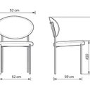 Ver imagem 3 de Cadeira para Sala de Jantar Estrutura em Aço Aura Bege/Bronze