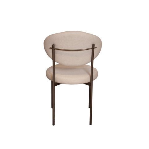 Cadeira para Sala de Jantar Estrutura em Aço Aura Bege/Bronze