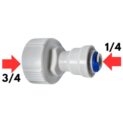 Adpatador Filtro Conector Reto Fêmea 3/4 Bspt X 1/4 - Cn033 Planeta Água