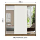 Ver imagem 4 de Guarda-roupa Casal Madesa Reno 3 Portas de Correr com Espelhos