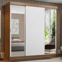 Ver imagem 1 de Guarda-roupa Casal Madesa Reno 3 Portas de Correr com Espelhos