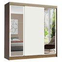 Ver imagem 3 de Guarda-roupa Casal Madesa Reno 3 Portas de Correr com Espelhos