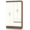 Ver imagem 1 de Guarda Roupa 4 Portas 2 Gavetas Ideal Imbuia-champanhe Móveis Vila Rica