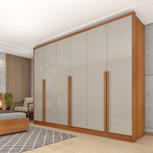 Guarda Roupa Casal 100% Mdf 6 Portas 6 Gavetas Realeza Tcil Tcil Móveis Guarda Roupa Casal Realeza 1