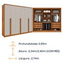 Ver imagem 3 de Guarda Roupa Casal 100% Mdf 6 Portas 6 Gavetas Realeza Tcil Tcil Móveis Guarda Roupa Casal Realeza 1