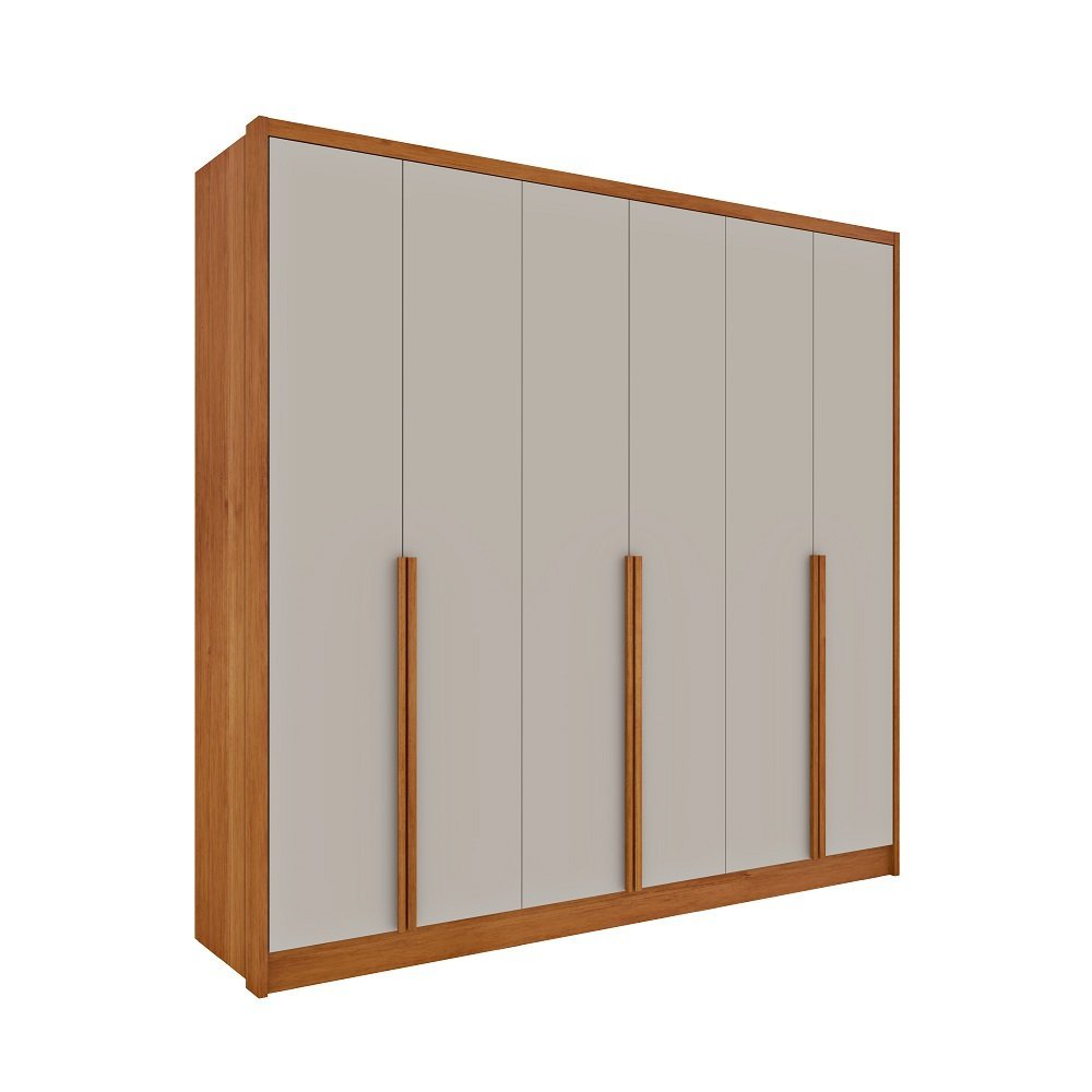 Guarda Roupa Casal 100% Mdf 6 Portas 6 Gavetas Realeza Tcil Tcil Móveis Guarda Roupa Casal Realeza 1 - 2