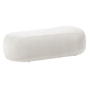 Puff Decorativo Itália 160cm Sala Escritorio Luxo Bouclé Branco