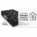 Ver imagem 5 de Colchão Solteiro Espuma D28 Firme Verona 88x188x14 Antialérgico - Preto