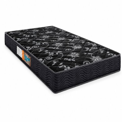 Colchão Solteiro Espuma D28 Firme Verona 88x188x14 Antialérgico - Preto