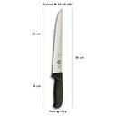 Ver imagem 1 de Faca profissional 38cm açougueiro lâmina 25cm sulcos Swiss Classic Victorinox 5.5523.25 - Inox/Preto