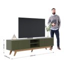 Ver imagem 4 de Rack com Painel Ripado para TV até 75 Polegadas 216CMX220CM Fortaleza Off White Matte / Hortelã