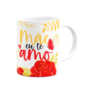 Ver imagem 3 de Caneca Floral Mães - Mãe Eu Te Amo! - Branca