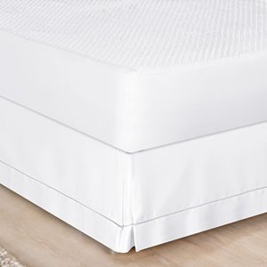 Saia para Cama Box Casal Padrão Ponto Palito 1 Peça - Branco Bia Enxovais Saia Ponto Palito