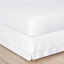 Ver imagem 1 de Saia para Cama Box Casal Padrão Ponto Palito 1 Peça - Branco Bia Enxovais Saia Ponto Palito