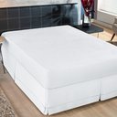 Ver imagem 2 de Saia para Cama Box Casal Padrão Ponto Palito 1 Peça - Branco Bia Enxovais Saia Ponto Palito